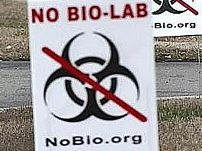 No Bio-Lab signs, opposing proposed bioterror lab in Butner