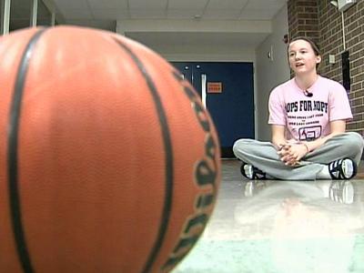 High school basketball player joins Yow's fight against breast cancer