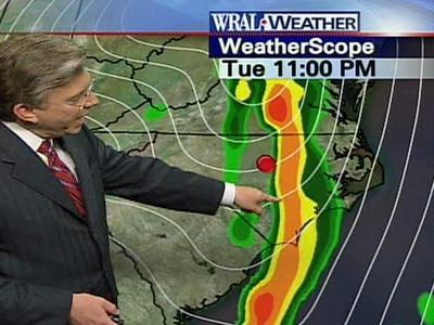 Storm Front Pushes East of Triangle