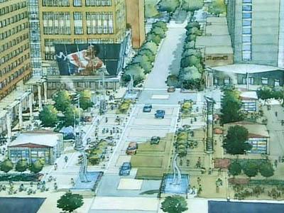 Artist's Rendering of City Plaza in Raleigh