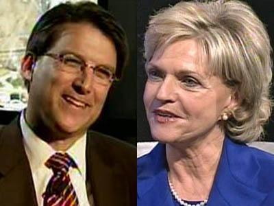 Pat McCrory and Bev Perdue