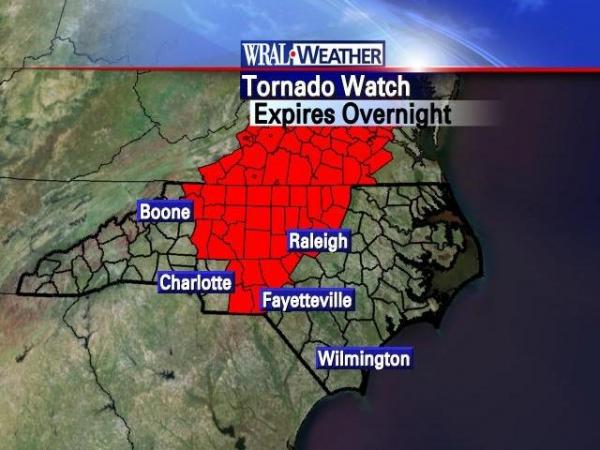Triangle tornado watches are up as storms move through state
