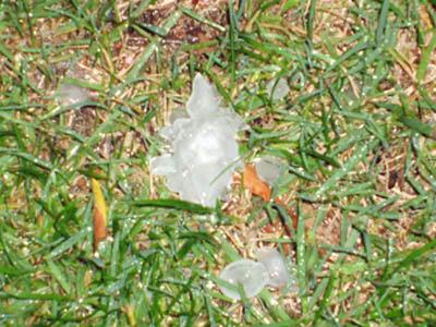 Large hail reported in Durham during storms