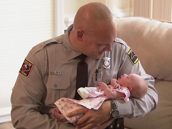 State trooper reunites with baby he helped deliver