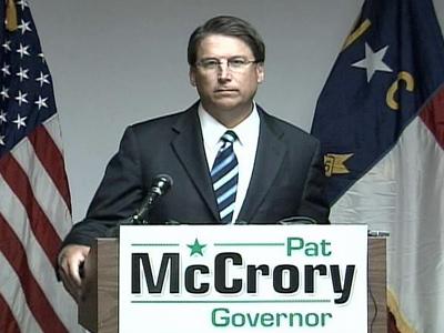 Outside ads force McCrory onto airwaves