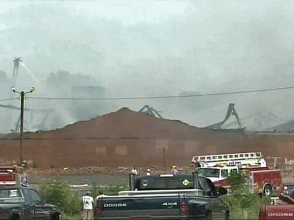 Robbins textile mill burns for hours