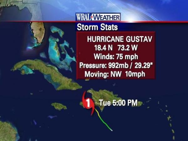 Hurricane Gustav hits Haiti en route to Gulf