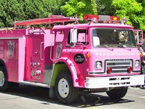 Pink Ribbon Tour fire truck
