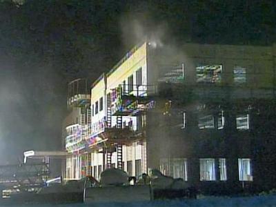 Rex healthcare construction site catches fire