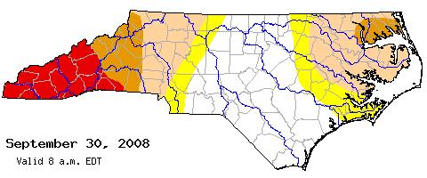 N.C. Drought Map