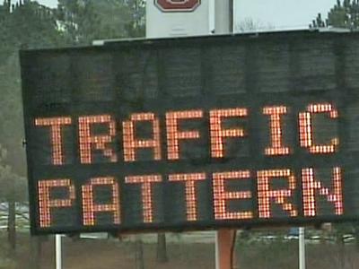 New traffic pattern tested for hockey games
