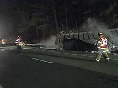 I-40 reopened after fiery, five-vehicle wreck