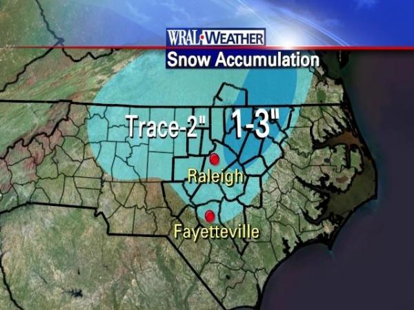 Snow forecast totals for Feb. 3-4, 2009