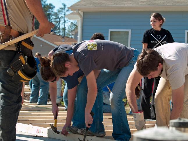 Durham youth build Habitat House