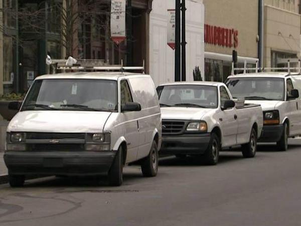 Construction trucks irk downtown visitors