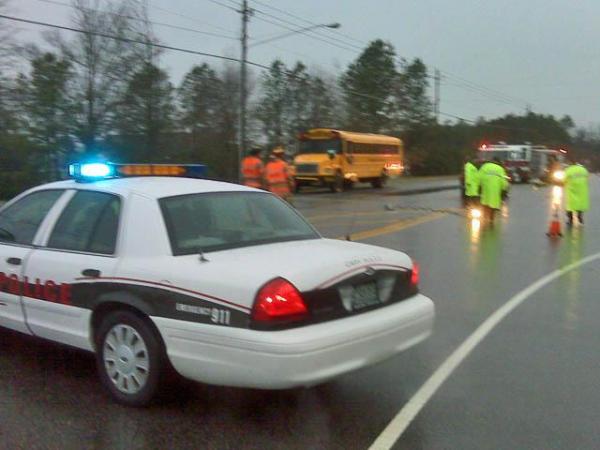Cary boy hit by truck at school bus stop