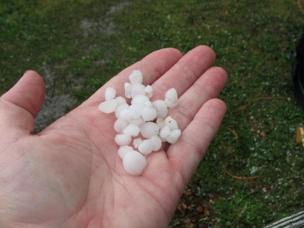 Severe weather brings hail