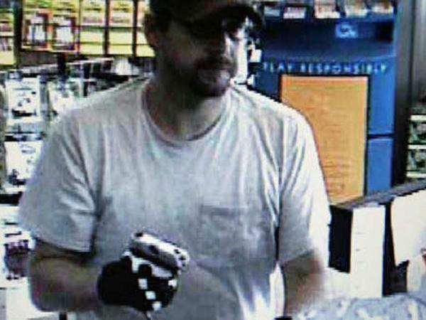A man believed to be Jeremy Crispell is seen on surveillance video at the J & S Quick Stop.