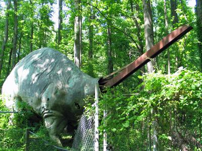 Durham's brontosaurus damaged by vandalism
