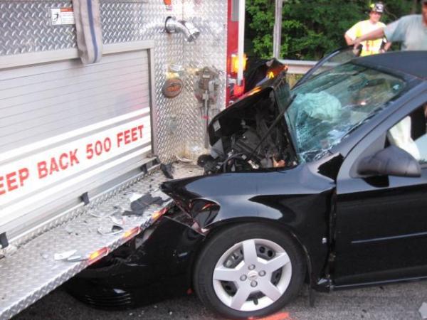 Car carrying two N.C. State students crashes into fire truck