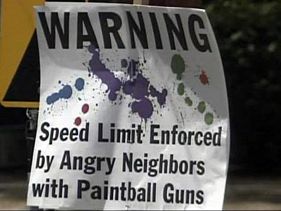 'Paintball' group wants speeding to stop