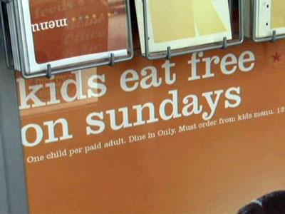 Families can get out to eat for free