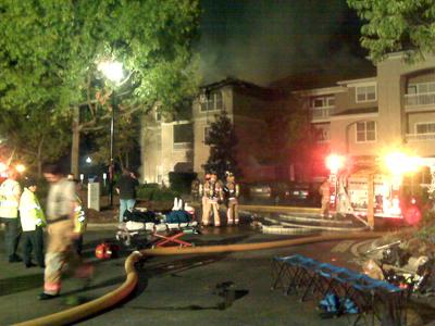 Dozens displaced by apartment fire