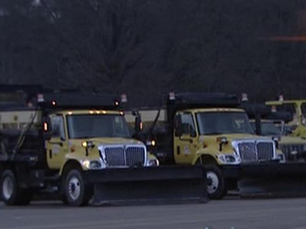 DOT trucks sit idle after snow fizzles