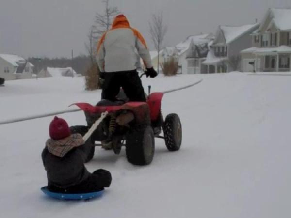 Sledding no-nos include towing, standing