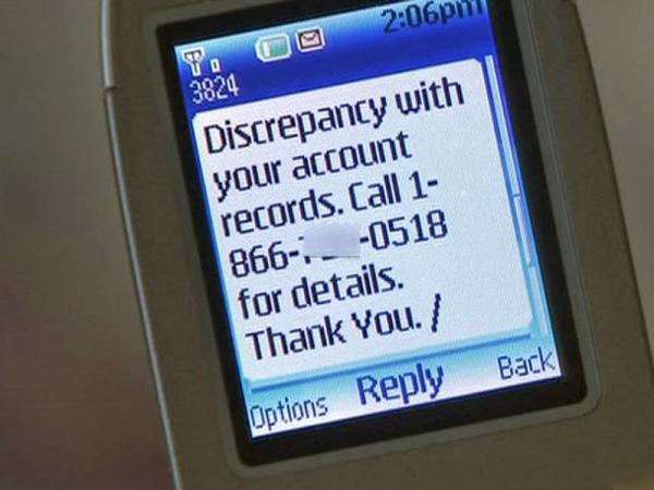 Thieves use text messages