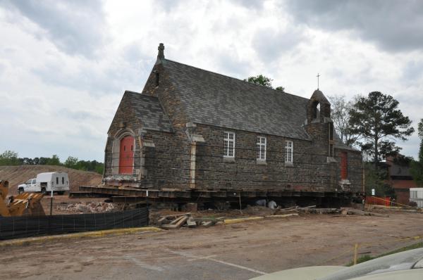 Historic church moves across NCCU campus
