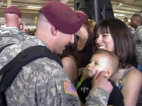 Troops return to cheers, smiles, hugs