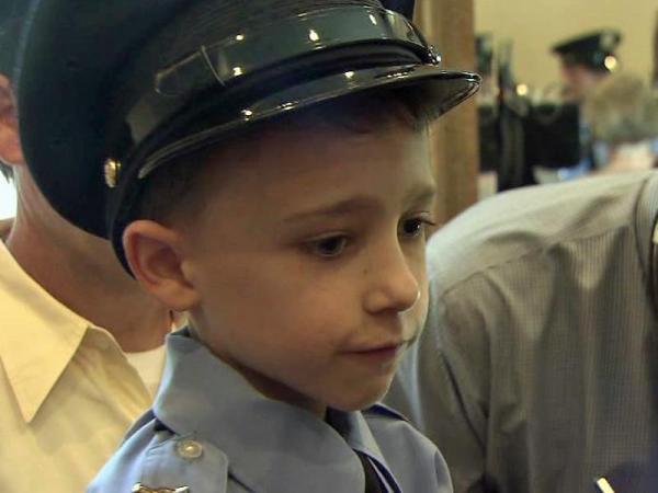 Boy made honorary Raleigh police officer