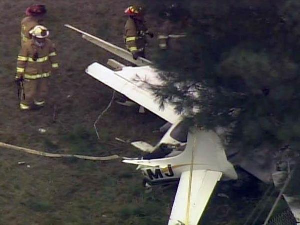 Sky 5 coverage of Chapel Hill plane crash