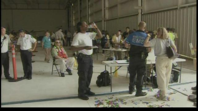 First responders battle heat during RDU exercise
