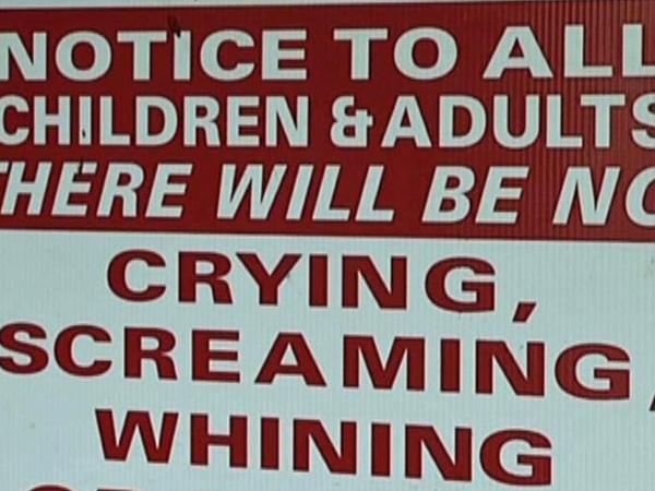 No screaming children allowed ‎at Carolina Beach restaurant  