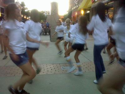 Dancing breaks out at Durham mall