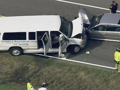 Day care van involved in head-on collision in Johnston County