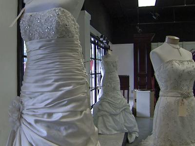Thousands of bridal gowns up for auction