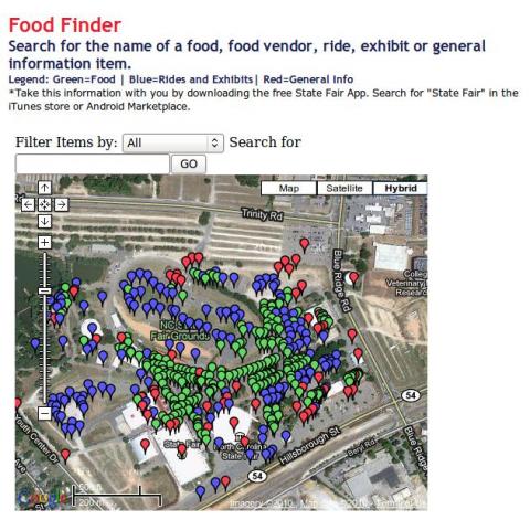 The NC State Fair Food Finder