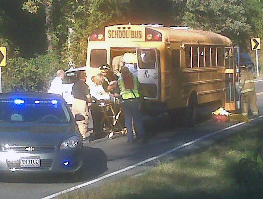 Four injured in Fayetteville school bus, car crash