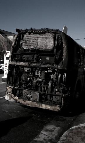 Chapel Hill city bus catches fires