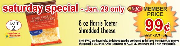 Harris Teeter e-Vic cheese deal