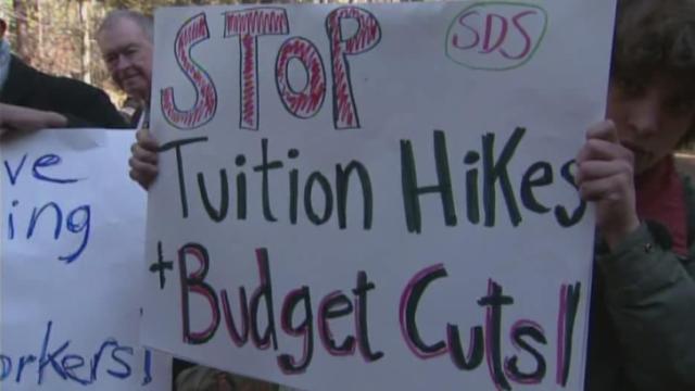 Students protest tuition hikes planned for UNC System