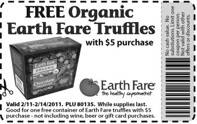Earth Fare truffles
