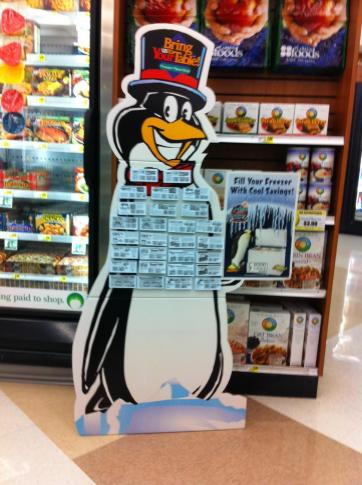 Penguin coupon display
