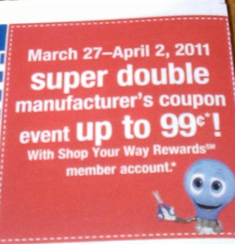 Kmart super double coupons