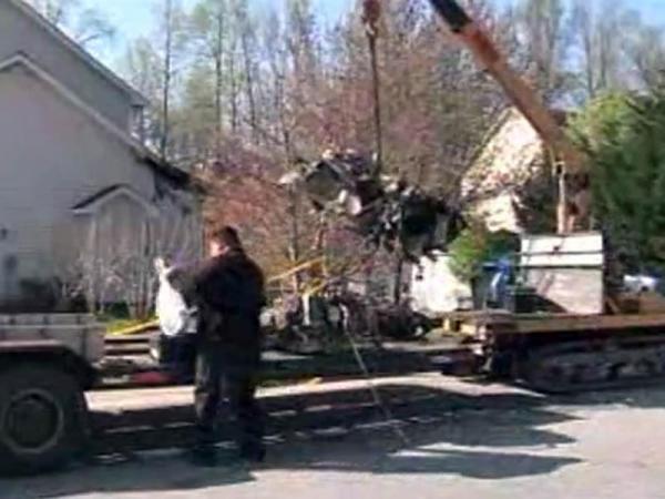 Plane wreckage removed from High Point home