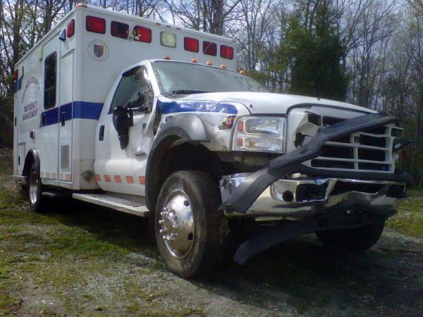 Orange County ambulance wrecked
