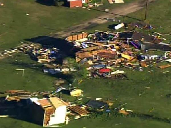 Sky 5: Storm damage in Johnston County